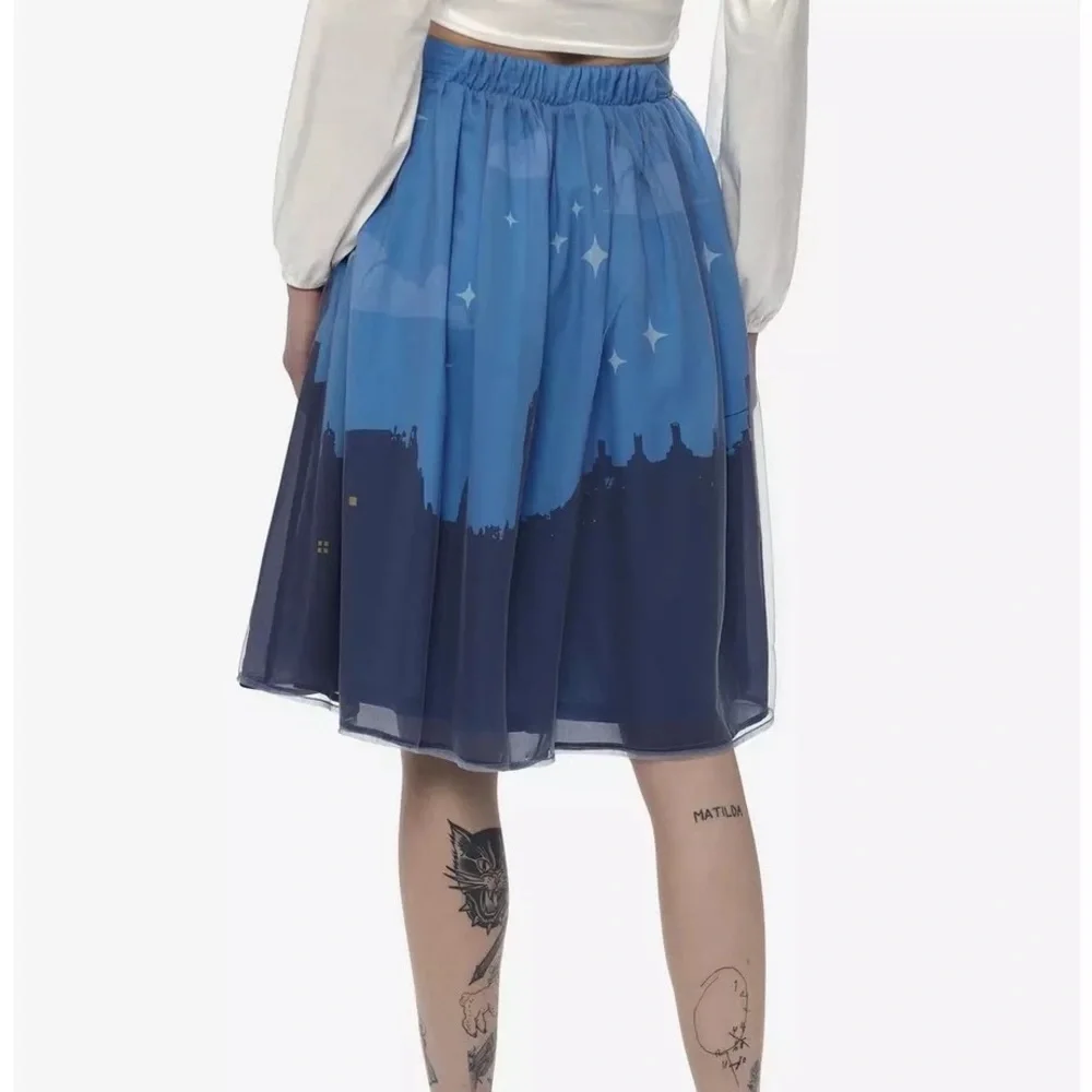 NWOT Disney Peter Pan Night Sky Lace-Up Skirt‎ Hot Topic